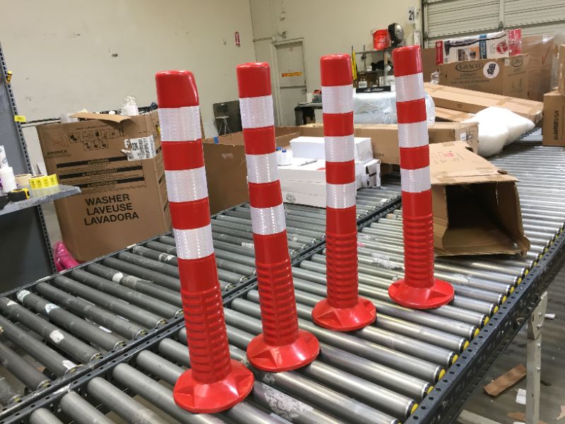 Photo 1 of 4 pcs 28" tall traffic posts 