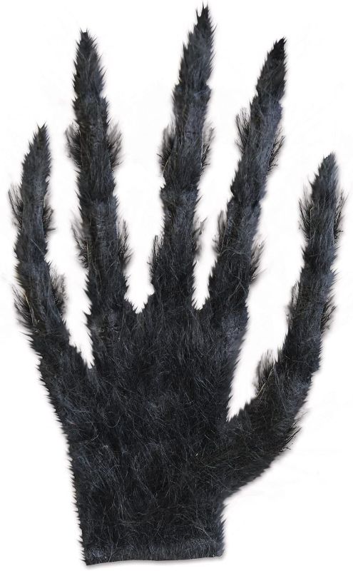 Photo 1 of Beistle 00317 Hairy Glove, 18.5", Black
