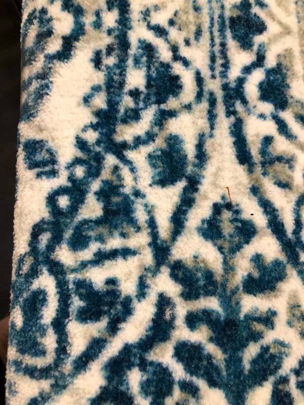 Photo 1 of 3 ft. x 5 ft. Rug - Seafoam. Moderate Use, Hair Found on Item, Dirty From Use, Tape on item.

