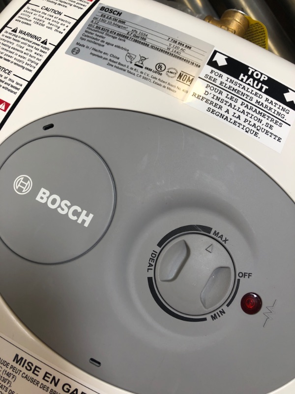 Photo 3 of Bosch Electric Mini-Tank Water Heater Tronic 3000 T 2.5-Gallon (ES2.5) - Eliminate Time for Hot Water - Shelf, Wall or Floor Mounted
