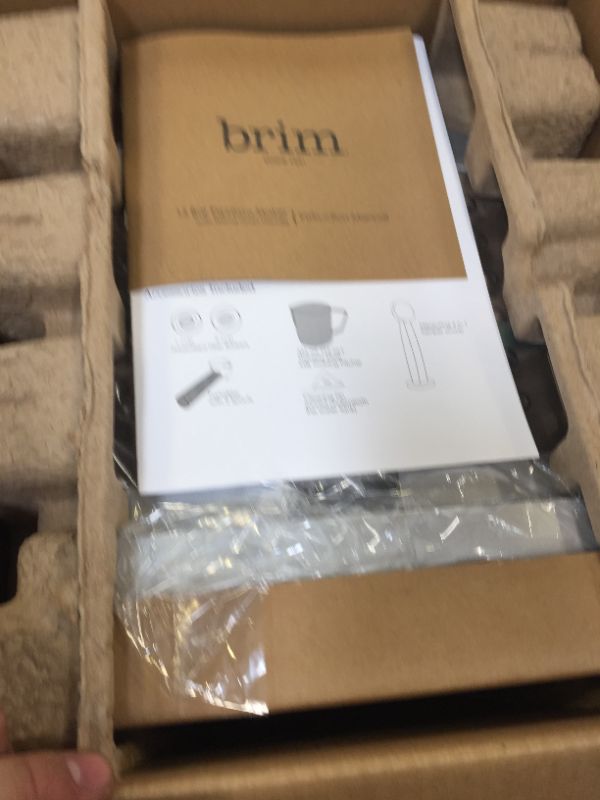 Photo 2 of brim 15 Bar Espresso Machine, Cappuccino, Americano, Latte and Espresso Maker, Milk Steamer and Frother, Removable Parts for Easy Cleaning, Stainless Steel/Wood Accents, wood finish handle (50030)
