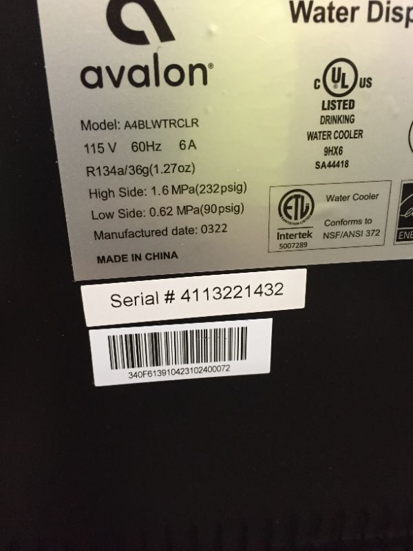 Photo 2 of Avalon Bottom Loading Water Cooler Water Dispenser with BioGuard- 3 Temperature Settings - Hot, Cold & Room Water, Durable Stainless Steel Construction, Anti-Microbial Coating- UL/Energy Star Approved
