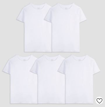 Photo 1 of Fruit of the Loom Boys' 5pk T-Undershirt - White  XS----THEY ARE NEW BUT WAS OPENED ONCE 

