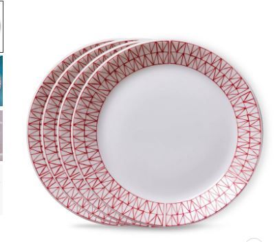 Photo 1 of Corelle 10" 4pk Glass Graphic Stitch Everyday Dinner Plates

