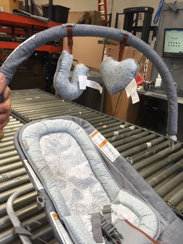 Photo 2 of Summer 2-in-1 Bouncer & Rocker Duo (Heather Gray) Convenient and Portable Rocker and Bouncer for Babies Includes Soft Toys and Soothing Vibrations
