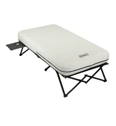 Photo 1 of Coleman Camping Cot with Side Tables, Air Mattress & Battery Pump, Twin
