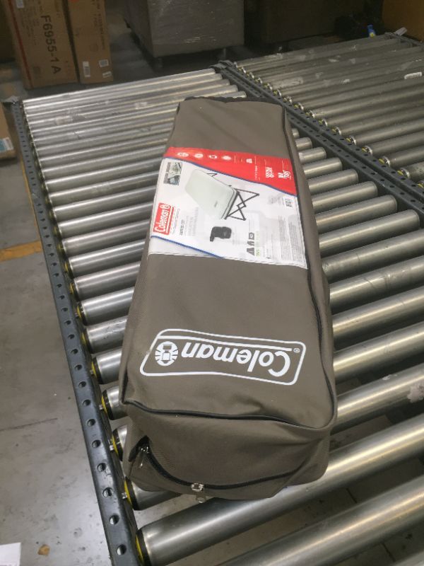 Photo 1 of Coleman Camping Cot with Side Tables, Air Mattress & Battery Pump, Twin
