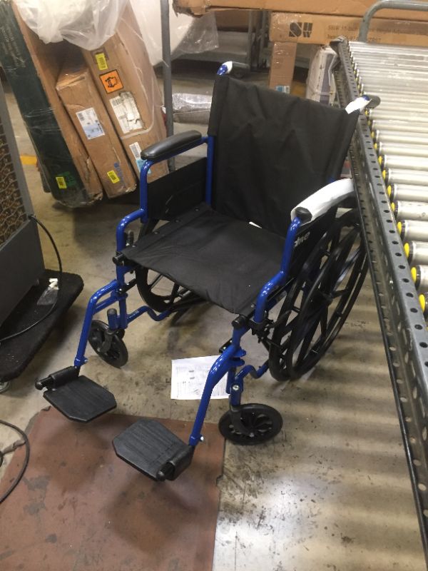 Photo 2 of Drive Medical Blue Streak Ultra-Lightweight Wheelchair With Flip-Backs Arms & Swing-Away Footrests
