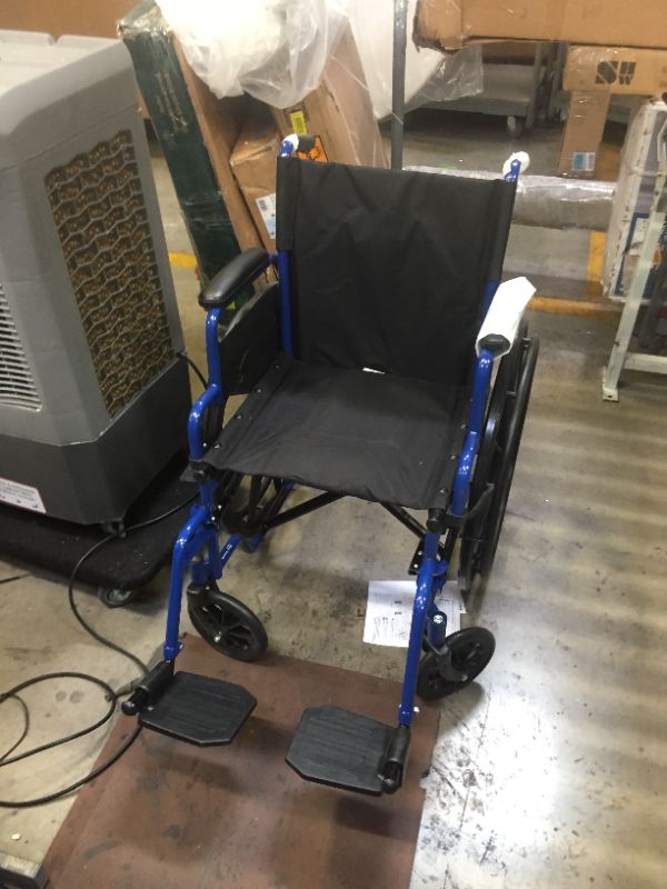 Photo 3 of Drive Medical Blue Streak Ultra-Lightweight Wheelchair With Flip-Backs Arms & Swing-Away Footrests
