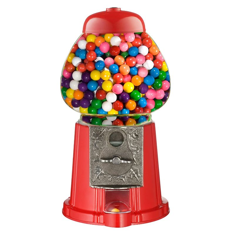 Photo 1 of 6265 Great Northern 15" Old Fashioned Vintage Candy Gumball Machine Bank - Everyone Loves Gumballs! Red
