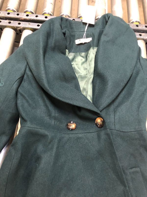 Photo 2 of Begonia.K Women's Wool Trench Coat Lapel Wrap Swing Winter Long Overcoat Jacket medium 
