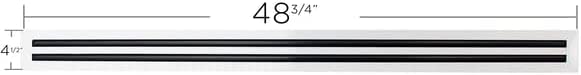Photo 1 of 48" Linear Slot Diffuser - (2 Slot) Double Slot - White Decorative Air Vent - Modern AC Vent Cover for Ceiling, Walls & Floors - Texas Buildmart
