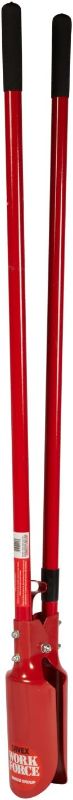 Photo 1 of Emsco Group 1225-48 Workforce Digger-48 Fiberglass Handles-16 Gauge Steel Blade Post Hole Digger, 48", Black/Red
