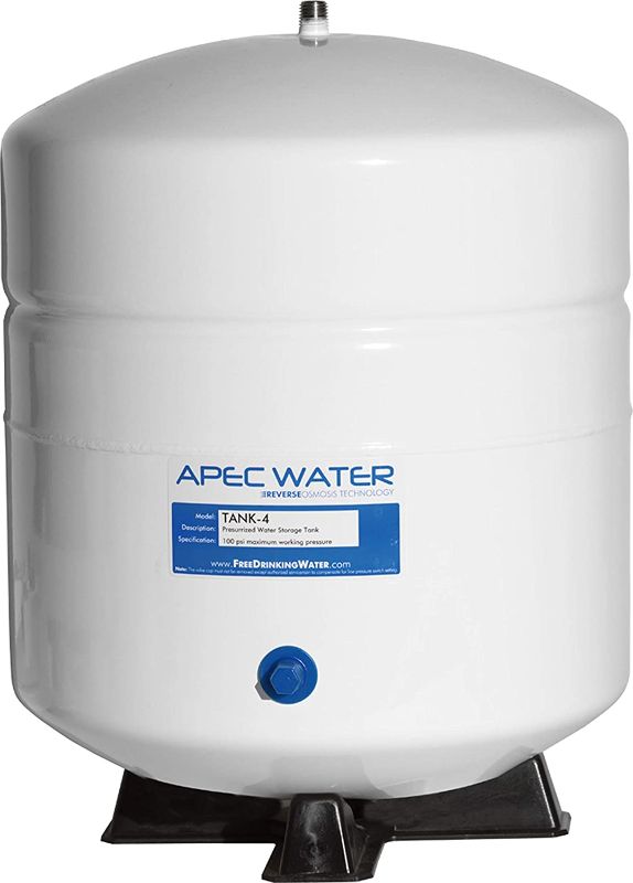 Photo 1 of APEC Water Systems TANK-4 4 Gallon Residential Pre-Pressurized Reverse Osmosis Water Storage Tank,White
