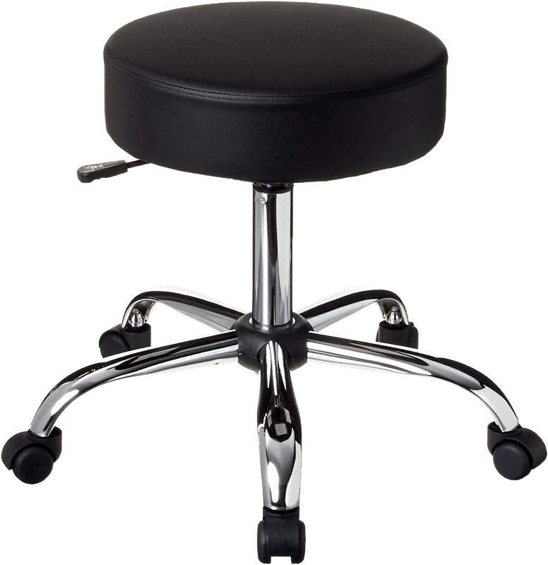 Photo 1 of Boss Office Products Be Well Medical Spa Stool in Black
