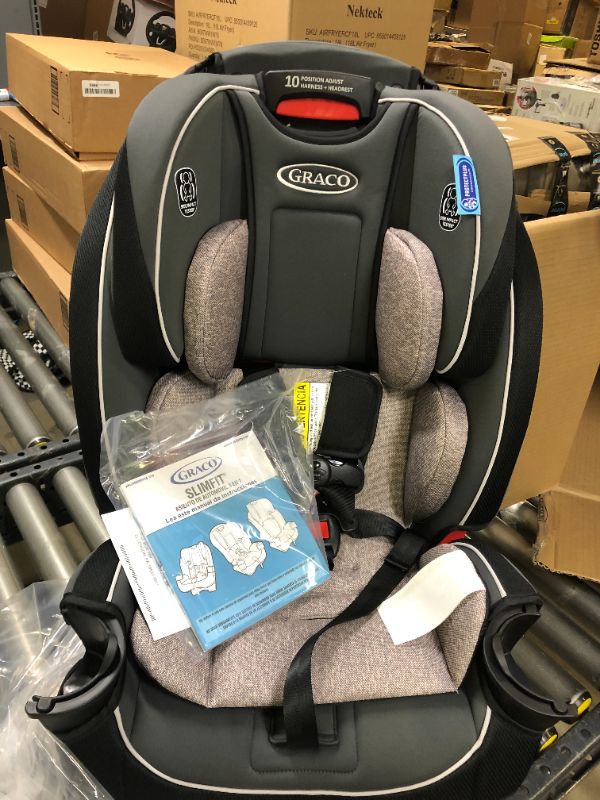 Photo 4 of Graco SlimFit 3 in 1 Car Seat -Slim & Comfy Design Saves Space in Your Back Seat, Darcie, One Size
