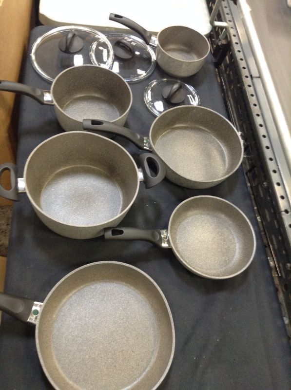 Photo 10 of Ballarini Parma 10-pc. Aluminum Cookware Set-----ONE OF THE LIDS IS MISSING 