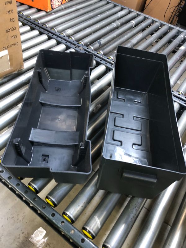 Photo 2 of Camco Heavy Duty Double Battery Box with Straps and Hardware - Group GC2 | Safely Stores RV, Automotive, and Marine Batteries | Measures Inside 21-1/2" x 7-3/8" x 11-3/16" | (55375)
