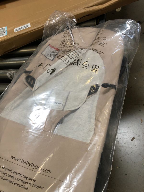 Photo 1 of Babybjorn Balance Soft Bouncer - Beige/Gray, Jersey Cotton