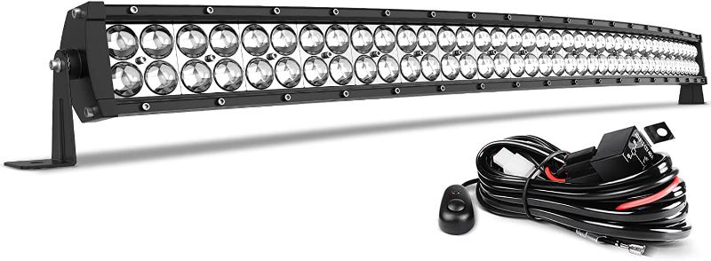 Photo 1 of AUTOSAVER88 LED Light Bar 4D 42 Inch Curved Led Work Light 350W with 10ft Wiring Harness, 35000LM Offroad Driving Fog Lamp Marine Boating Light IP68 Waterproof Spot & Flood Combo Beam
