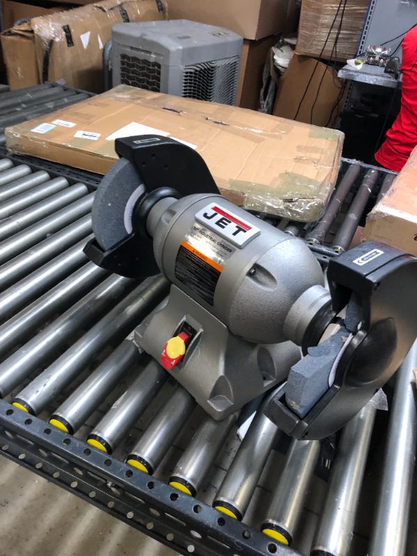 Photo 7 of JET IBG-10, 10-Inch Industrial Bench Grinder (578010)-----MISSING THE SHEILDS AND BOTH GRINDING WHEELS NEED REPLACEING SEE PICTURE FOR REFERENCE ----
