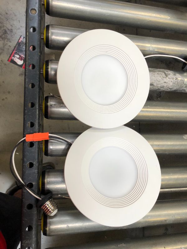 Photo 2 of 2   Utilitech Integrated LED 5" - 6" 65W White Round Dimmable Recessed Light LT6-129
