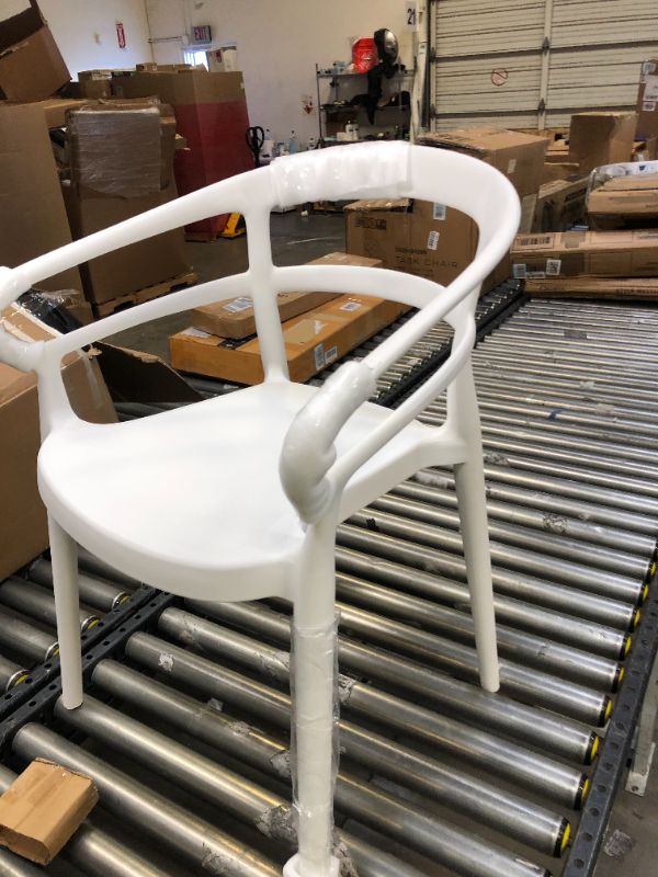 Photo 3 of 1  Amazon Basics White, Curved Back Dining Chair Premium Plastic