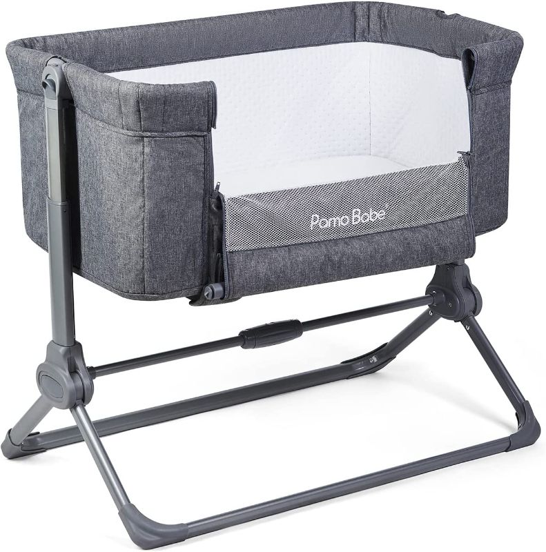 Photo 1 of Baby Bedside Bassinet Crib - Quick Foldable & Portable Bedside Sleeper Without Assembly for Infant | Newborn Baby Boy & Girl Pamo Babe
