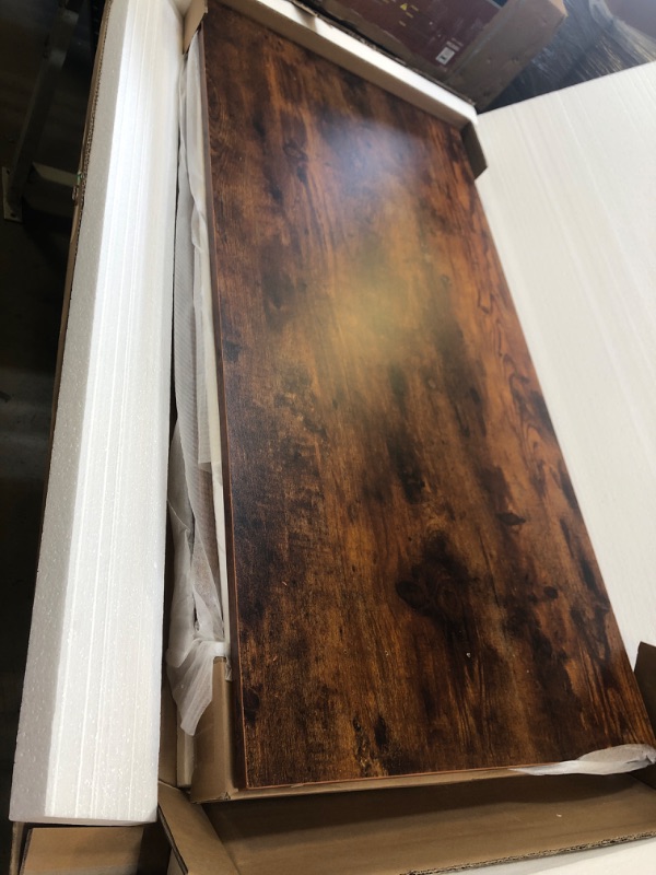 Photo 1 of ChooChoo Lift Top Coffee Table w/Hidden Storage Compartment and 3 Lower Open Shelves, Pop Up Coffee Table for Living Room, Rustic
