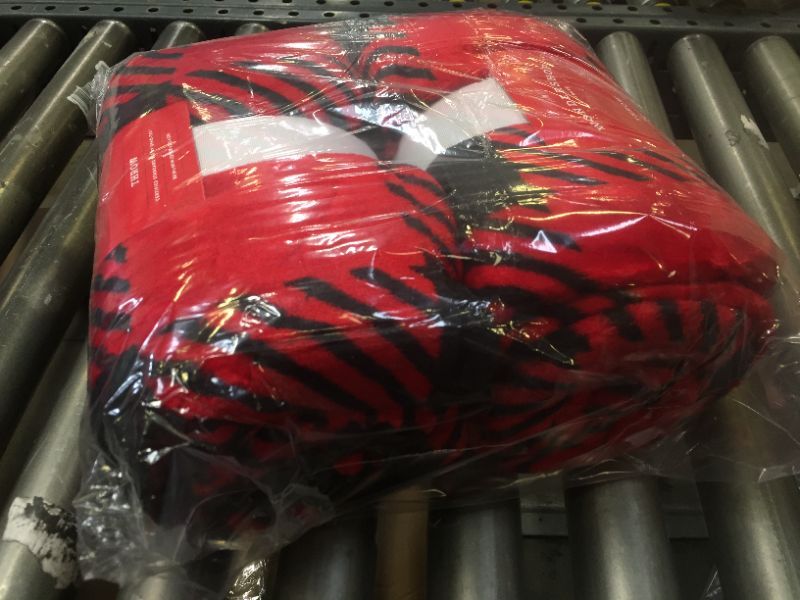 Photo 2 of Buffalo Check Printed Throw Blanket Red/Black - Wondershop 50X60IN 2 PACK 