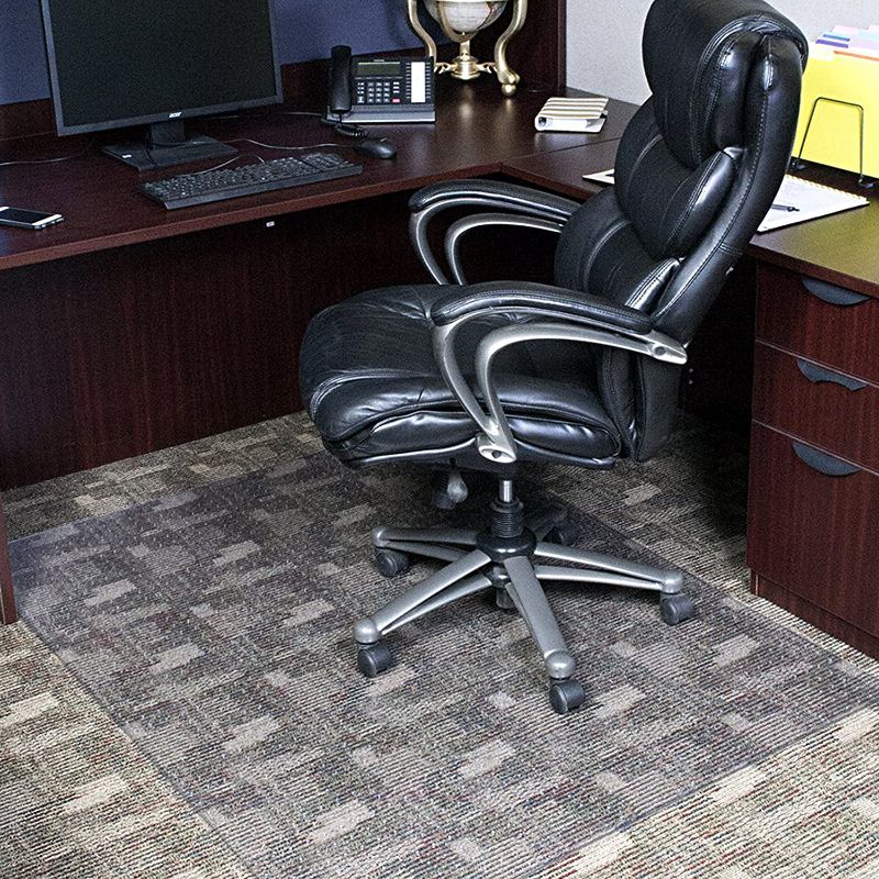 Photo 1 of Dimex 46"x 60" Clear Rectangle Office Chair Mat For Low And Medium Pile Carpet, Made In The USA, BPA And Phthalate Free