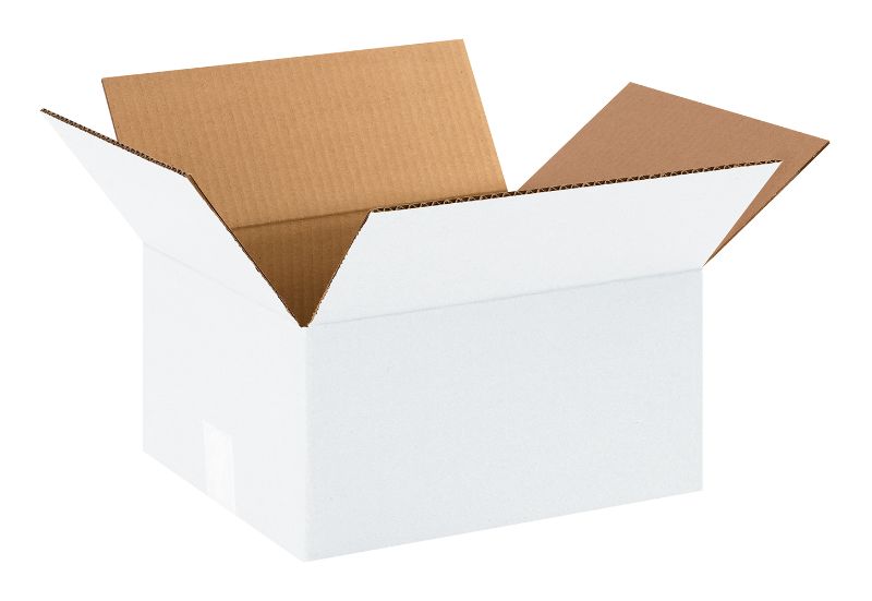 Photo 1 of 12''x10''x6'' WHITE Corrugated Shipping Boxes | PACK OF 50 | 