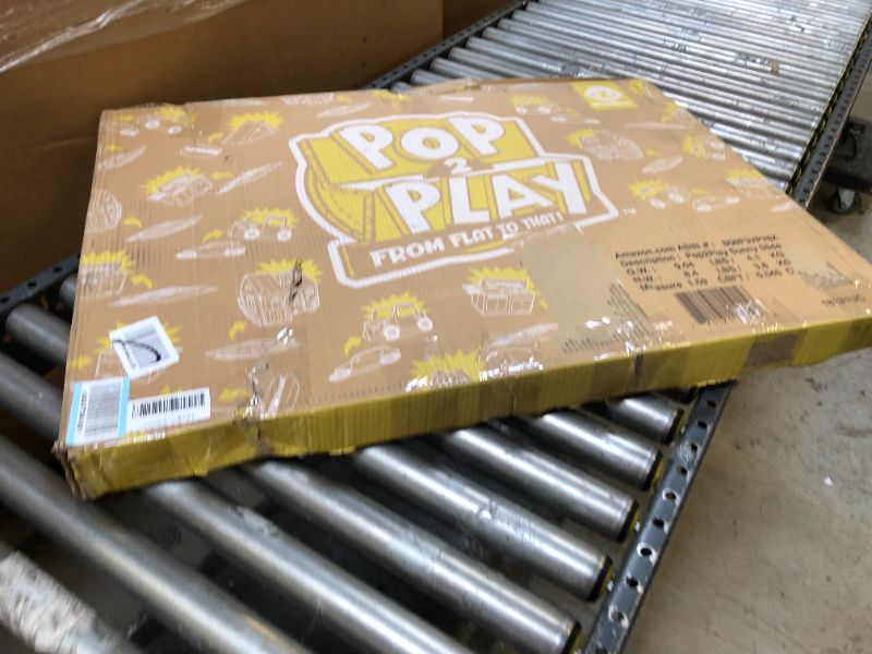 Photo 6 of Pop2Play Toddler Playground Indoor Slide for Kids – Durable Eco-Friendly Foldaway Cardboard Slide (Sunny)