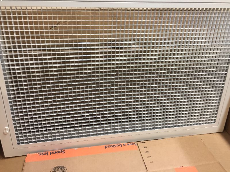 Photo 4 of 18" x 30" Cube Core Eggcrate Return Air Filter Grille for 1" Filter - Aluminum - White [Outer Dimensions: 20.5" x 32.5]