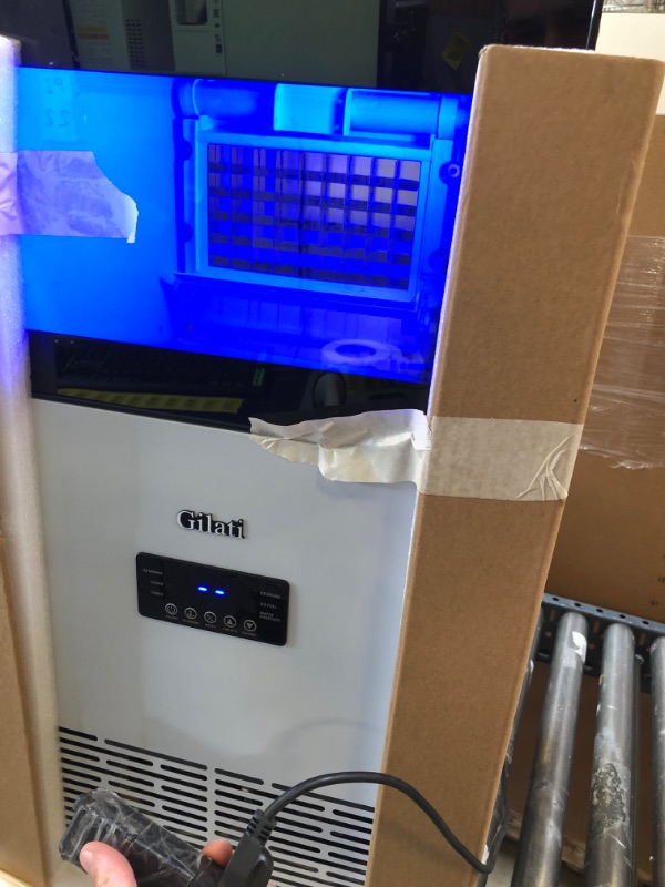 Photo 1 of Upgraded Commercial Ice Maker Machine 130LBS/24H with 35LBS Storage Bin,15Inch Wide Ready in 11-20 Mins Under Counter/Freestanding Stainless Steel Gravity Drainage Large Ice Machine
