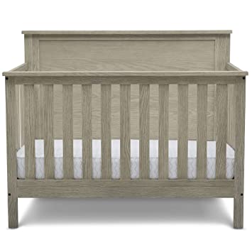 Photo 1 of Delta Children Middleton 4-in-1 Convertible Baby Crib, Rustic Farmhouse Style, Greenguard Gold Certified, Textured Limestone
