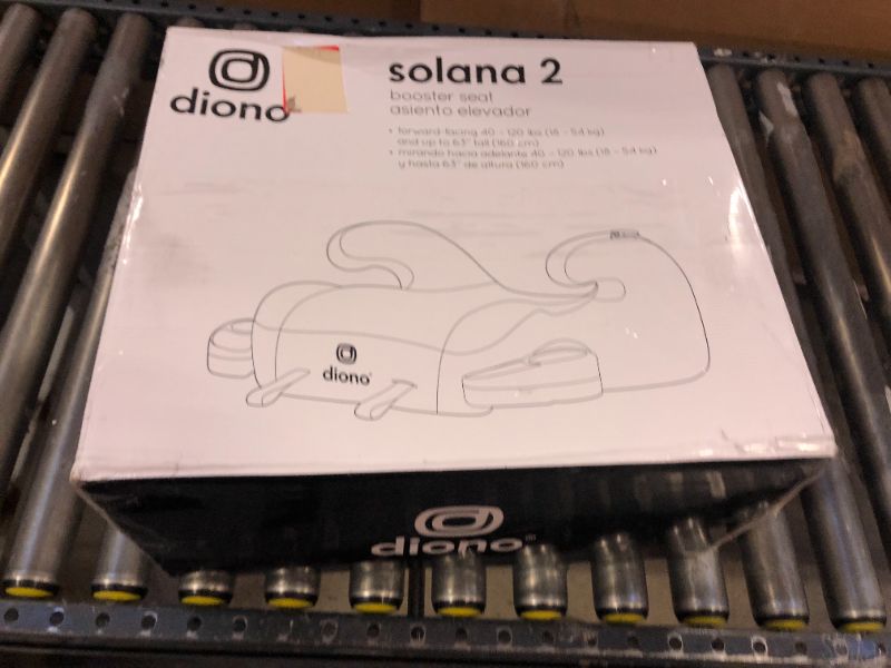 Photo 3 of Diono Solana 2 XL 2022, Dual Latch Connectors, Lightweight Backless Belt-Positioning Booster Car Seat, 8 Years 1 Booster Seat, Black
