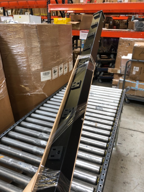 Photo 5 of Amazon Basics Heavy Duty Metal Surge Protector Power Strip with Mounting Brackets - 12-Outlet, 600-Joule (15A On/Off Circuit Breaker) & 3-Foot Extension Cord - 13 Amps, 125V - Black