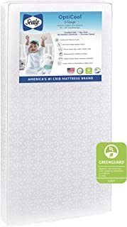 Photo 1 of Sealy Baby OptiCool 2-Stage Dual Firmness Waterproof Standard Toddler & Baby Crib Mattress - Lightweight Soybean Cool Gel Memory Foam, 51.7” x 27.3"