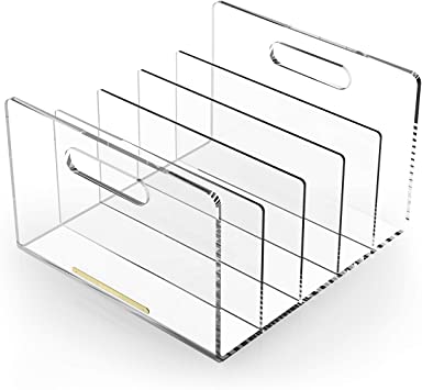 Photo 1 of EXPUTRAN Acrylic File Sorter, Desktop File Collator Office File Organizer, Clear 11.4" x 6.7" x 10"
