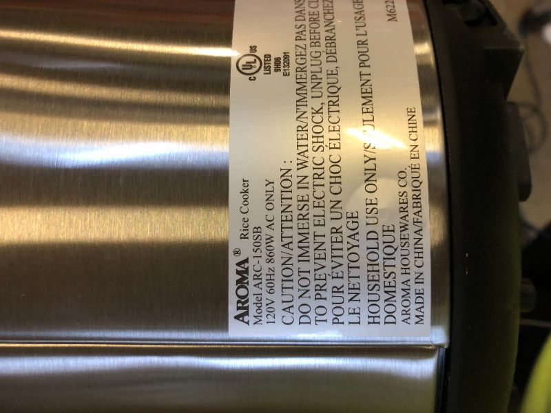 Photo 6 of Aroma Housewares 20 Cup Cooked (10 cup uncooked) Digital Rice Cooker, Slow Cooker, Food Steamer, SS Exterior (ARC-150SB),Black
