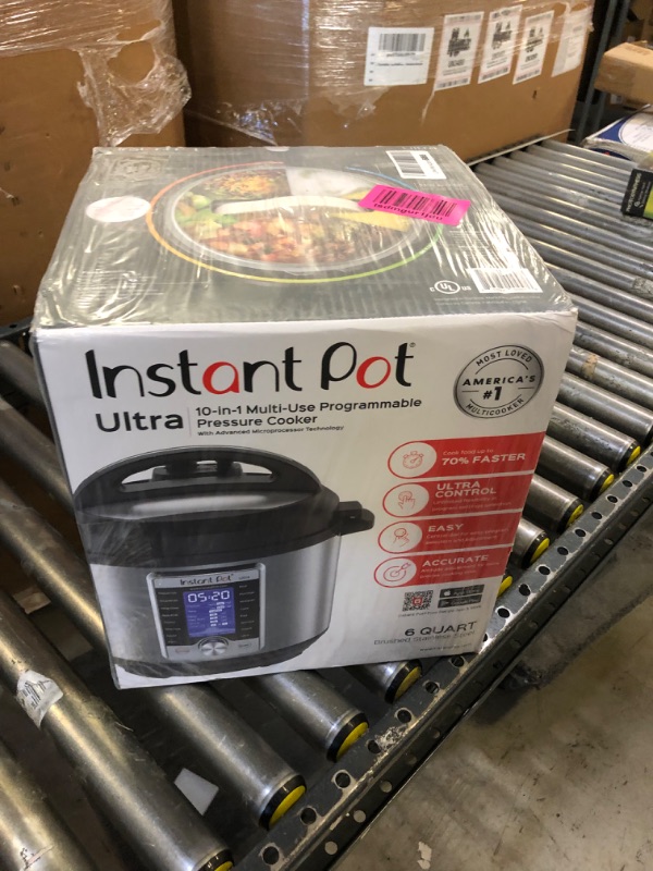 Photo 2 of Instant Pot Ultra, 10-in-1 Pressure Cooker, Slow Cooker, Rice Cooker, Yogurt Maker, Cake Maker, Egg Cooker, Sauté, and more, Includes App With Over 800 Recipes, Stainless Steel, 6 Quart
