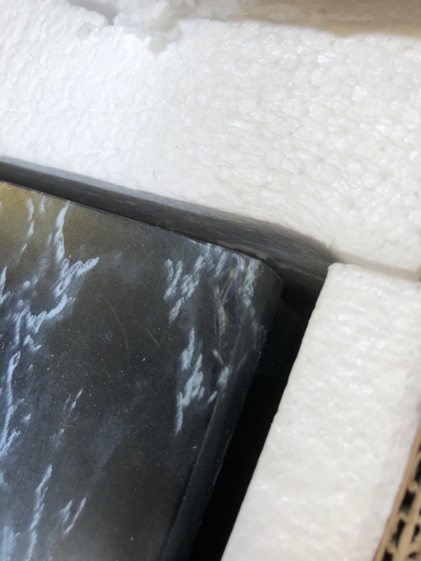 Photo 1 of Novogratz Athena Computer Storage, Black Marble Desk
