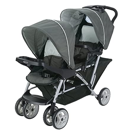 Photo 1 of Graco DuoGlider Double Stroller | Lightweight Double Stroller with Tandem Seating, Glacier
