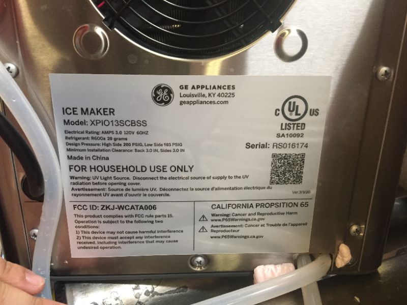 Photo 5 of GE Profile Opal 2.0 | Countertop Nugget Ice Maker with Side Tank | Ice Machine with WiFi Connectivity | Smart Home Kitchen Essentials | Stainless Steel
