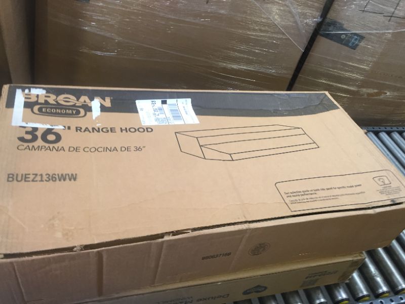 Photo 1 of Broan-NuTone BUEZ136WW Non-Ducted Ductless Range Hood with Lights Exhaust Fan for Under Cabinet, 36-Inch, White
