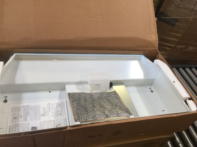 Photo 1 of Broan-NuTone BUEZ136WW Non-Ducted Ductless Range Hood with Lights Exhaust Fan for Under Cabinet, 36-Inch, White
