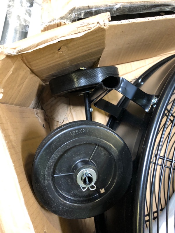 Photo 1 of Aain(R) AA011 24-Inch High Velocity Industrial Drum Fan, 7500 CFM Air Circulator for Warehouse, Garage, Workshop and Barn Use,Two-Speed, Black

