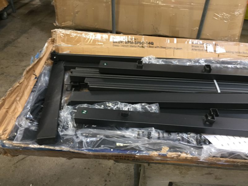 Photo 1 of ****MAJOR DAMAGE***SEE PHOTOS****Best Price Mattress Queen Bed Frame - 14" Metal Platform Bed Frame and Full Bed Frame - 14" Metal Platform Bed Frame (w/Heavy Duty Steel Slat Mattress)
