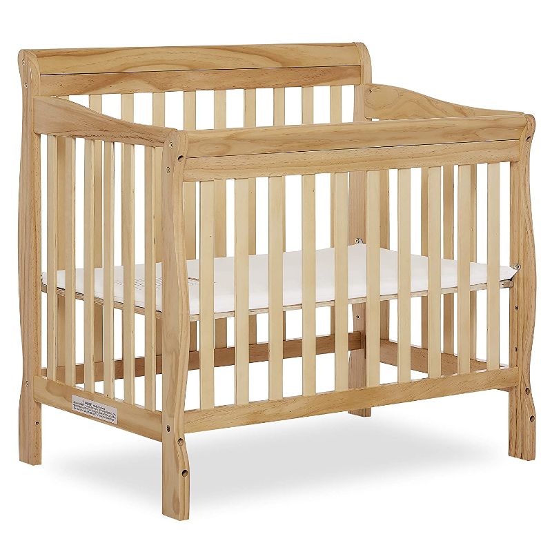 Photo 1 of Dream On Me Aden 4-in-1 Convertible Mini Crib in Natural, Greenguard Gold Certified
